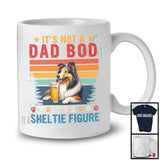 Vintage Retro Not A Dad Bod It's A Sheltie Figure, Lovely Father's Day Beer, Drinking Drunker T-Shirt