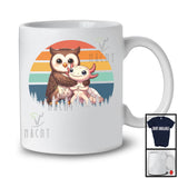 Vintage Retro Owl Hugging Axolotl, Lovely Axolotl Owner Animal Lover, Zoo Keeper Group T-Shirt