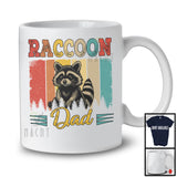 Vintage Retro Raccoon Dad, Lovely Father's Day Raccoon Lover, Matching Family Group T-Shirt