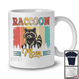 Vintage Retro Raccoon Mom, Lovely Mother's Day Raccoon Lover, Matching Family Group T-Shirt