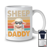 Vintage Retro Sheep Daddy, Sarcastic Father's Day Sheep Sunglasses, Farmer Family Group T-Shirt