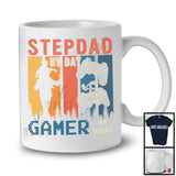 Vintage Retro Stepdad By Day Gamer By Night, Awesome Father's Day Gaming, Gamer Family T-Shirt