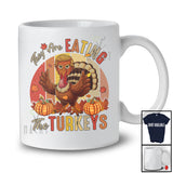 Vintage Retro They Are Eating The Turkeys; Sarcastic Thanksgiving Turkey Trump; Plaid Pumpkins T-Shirt