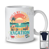 Vintage Retro This Is My Summer Vacation Shirt, Cute Summer Vacation Beach, Family Friend Group T-Shirt