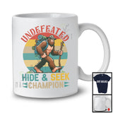 Vintage Retro Undefeated Hide And Seek Champion, Humorous Bigfoot Sasquatch, Family Group T-Shirt