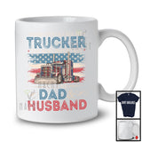Vintage Trucker Most Important Call Me Dad Husband, Proud Father's Day American Flag, Family T-Shirt