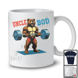 Vintage Uncle Bod, Amazing Father's Day Bear Animal Weightlifting Lover, Matching Family Group T-Shirt