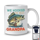 Vintage We Hooked The Best Grandpa, Awesome Father's Day Fisher Fishing Lover, Family Group T-Shirt