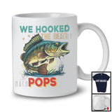 Vintage We Hooked The Best Pops, Awesome Father's Day Fisher Fishing Lover, Family Group T-Shirt