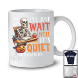 Wait Until It's Quiet, Humorous Halloween Costume Skeleton Pumpkin, Matching Teacher Group T-Shirt