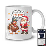 Wait Your Turn Fat Boy; Sarcastic Thanksgiving Christmas Turkey Santa Lover; Family Group T-Shirt