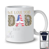 We Love You Dad, Awesome Father's Day Veteran Tools Mustache, American Flag Family Lover T-Shirt