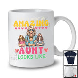 What An Amazing Aunt Look Likes, Happy Mother's Day 1 Grandson 2 Granddaughter, Family T-Shirt