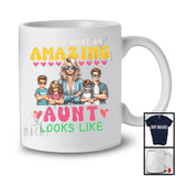 What An Amazing Aunt Look Likes, Happy Mother's Day 3 Grandson 1 Granddaughter, Family T-Shirt