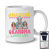 What An Amazing Grandma Look Likes, Happy Mother's Day 1 Grandson 2 Granddaughter, Family T-Shirt