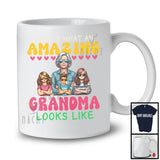 What An Amazing Grandma Look Likes, Happy Mother's Day 1 Grandson 2 Granddaughter, Family T-Shirt