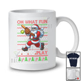 What Fun It Is To Play; Joyful Christmas Santa Playing Softball Player; Sweater Sport Team T-Shirt