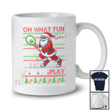 What Fun It Is To Play; Joyful Christmas Santa Playing Tennis Player; Sweater Sport Team T-Shirt