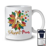Whippet Mom, Happy Mother's Day Colorful Sunflower Paws, Matching Family Group T-Shirt