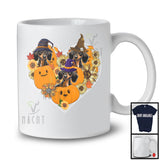 Witch Dachshund Heart Sunflowers; Amazing Halloween Thanksgiving Fall Leaves T-Shirt