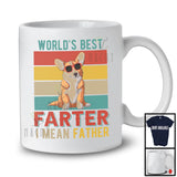 World's Best Farter I Mean Father, Sarcastic Father's Day Corgi Sunglasses, Vintage Retro T-Shirt