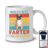 World's Best Farter I Mean Father, Sarcastic Father's Day Pug Sunglasses, Vintage Retro T-Shirt