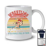 Wrestling Definition Art Of Folding Clothes People Still In Them, Humorous Vintage Retro, Wrestling T-Shirt
