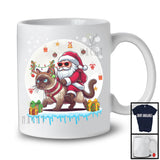 X-mas Santa On Reindeer Siamese Cat, Lovely Christmas Santa Snow Around, Animal Lover T-Shirt