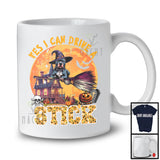 Yes I Can Drive A Stick, Awesome Halloween Costume Witch Pit Bull Owner Lover, Scary Moon Family T-Shirt