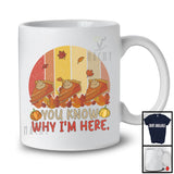 You Know Why I'm Here; Wonderful Thanksgiving Dinner Three Pumpkin Pies; Vintage Retro T-Shirt