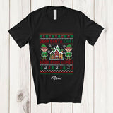 MacnyStore - Personalized Custom Name Santa I Work From Home; Joyful Christmas Sweater Remote Working Elf T-Shirt