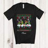 MacnyStore - Personalized Custom Name Four X-mas Hummingbird; Adorable Christmas Lights Sweater Bird T-Shirt
