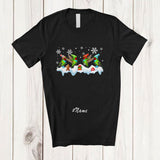 MacnyStore - Personalized Custom Name Four X-mas Hummingbird; Adorable Christmas Lights Bird Animal T-Shirt