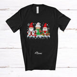 MacnyStore - Personalized Custom Name Three Gnome Nurse Squad; Lovely Christmas Gnomes Nurse Nursing T-Shirt
