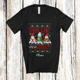 MacnyStore - Personalized Custom Name Chillin' With My Gnomies; Amazing Christmas Sweater Gnomes Elf Nurse T-Shirt
