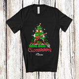 MacnyStore - Personalized Custom Name Dabbing Around Classroom; Joyful Christmas Tree Playing Guitar Teacher T-Shirt