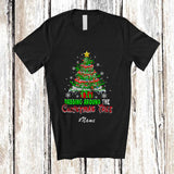 MacnyStore - Personalized Custom Name Dabbing Around The Christmas Tree; Joyful X-mas Tree Cake Family T-Shirt