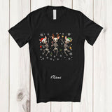 MacnyStore - Personalized Custom Name Three Dancing Skeleton Chihuahua Owner; Amazing Christmas Family T-Shirt