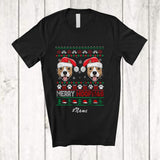 MacnyStore - Personalized Custom Name Merry Woofmas; Lovely Christmas Sweater Santa Pit Bull Face Owner T-Shirt