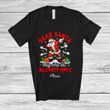 MacnyStore - Personalized Custom Name They Are Naughty Ones; Joyful Christmas Dabbing Santa Naughty Everywhere T-Shirt