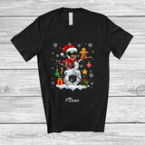 MacnyStore - Personalized Custom Name Soccer Snowman Santa Snow; Amazing Christmas Sport Player Team T-Shirt