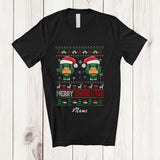 MacnyStore - Personalized Custom Name Merry Christmas; Adorable Sweater Santa Duck Face; Farming Farmer T-Shirt