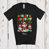 MacnyStore - Personalized Custom Name Santa Ragdoll; Merry Christmas ASL Snowman Gnome T-Shirt
