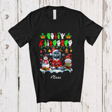 MacnyStore - Personalized Custom Name Santa Russian Blue; Merry Christmas ASL Snowman Gnome T-Shirt