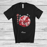 MacnyStore - Personalized Custom Name Chinese New Year; Floral Lunar New Year Horse Chinese Zodiac 2026 T-Shirt
