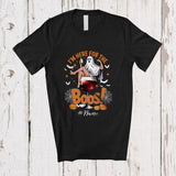 MacnyStore - Personalized Custom Name Here For The Boos; Happy Halloween Women On Wine; Drinking T-Shirt