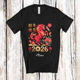 MacnyStore - Personalized Custom Name 2026 Happy Chinese New Year; Joyful Lunar New Year Horse Lover T-Shirt