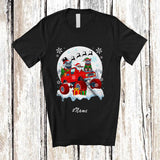 MacnyStore - Personalized Custom Name Chartreux On Monster Truck; Lovely Christmas Moon Snow Animal T-Shirt