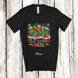 MacnyStore - Personalized Custom Name Feliz Navidad 2025; Lovely Christmas Collection Cactus; Vegan T-Shirt