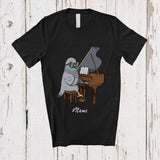 MacnyStore - Personalized Custom Name Pigeon Playing Piano; Humorous Musician Musical Instruments T-Shirt